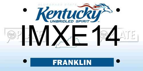 IMXE14 Kentucky License Plate