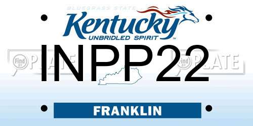 INPP22 Kentucky License Plate