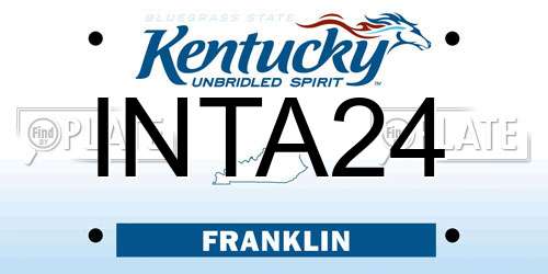 INTA24 Kentucky License Plate