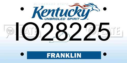 IO28225 Kentucky License Plate