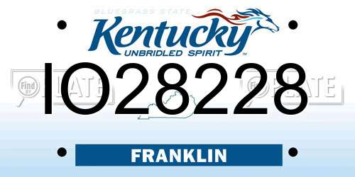 IO28228 Kentucky License Plate