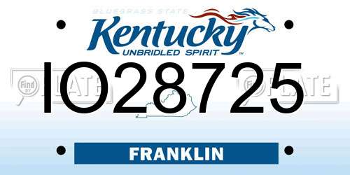 IO28725 Kentucky License Plate