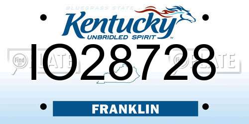 IO28728 Kentucky License Plate