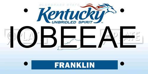 IOBEEAE Kentucky License Plate