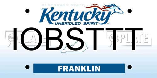 IOBSTTT Kentucky License Plate