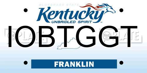 IOBTGGT Kentucky License Plate