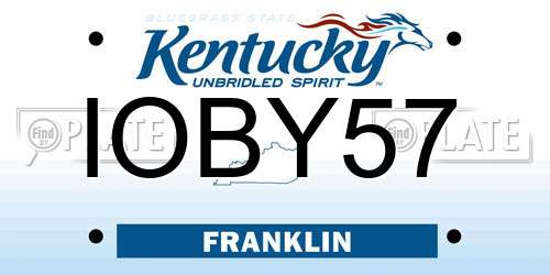 IOBY57 Kentucky License Plate