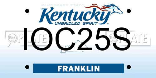 IOC25S Kentucky License Plate