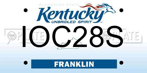 IOC28S Kentucky License Plate