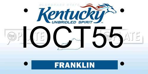 IOCT55 Kentucky License Plate