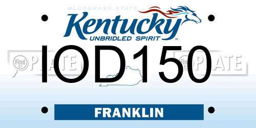 IOD150 Kentucky License Plate