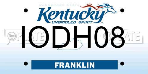 IODH08 Kentucky License Plate