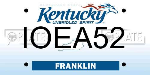IOEA52 Kentucky License Plate