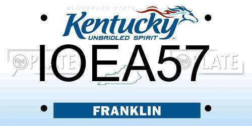 IOEA57 Kentucky License Plate