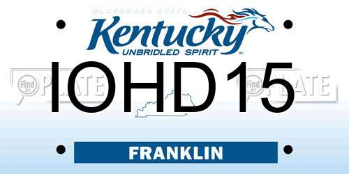 IOHD15 Kentucky License Plate