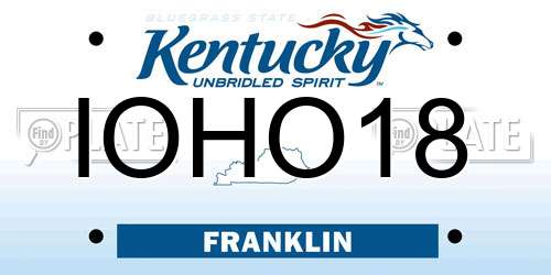 IOHO18 Kentucky License Plate