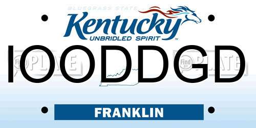 IOODDGD Kentucky License Plate