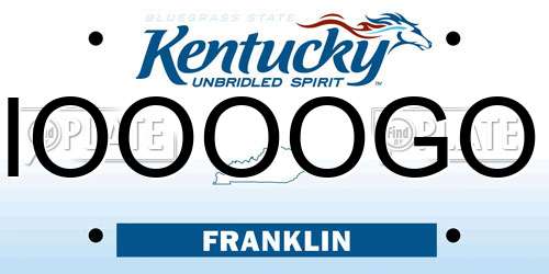 IOOOOGO Kentucky License Plate
