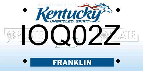 IOQ02Z Kentucky License Plate