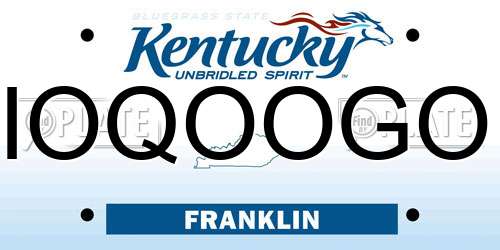 IOQOOGO Kentucky License Plate
