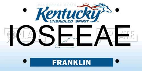 IOSEEAE Kentucky License Plate