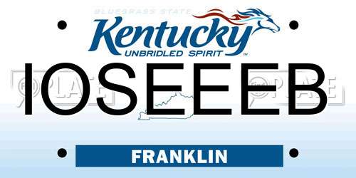 IOSEEEB Kentucky License Plate