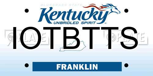 IOTBTTS Kentucky License Plate