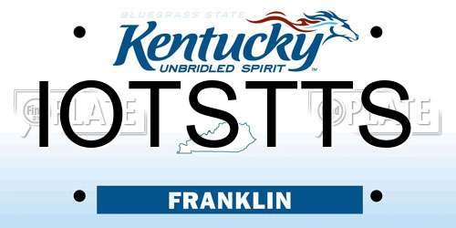 IOTSTTS Kentucky License Plate