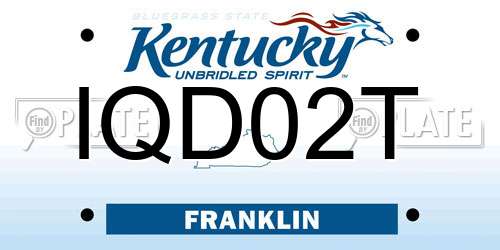 IQD02T Kentucky License Plate