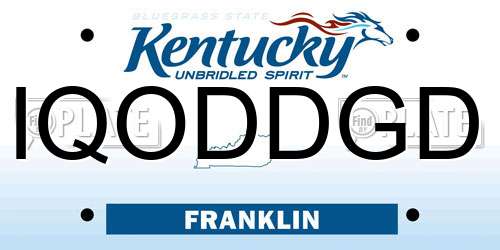IQODDGD Kentucky License Plate