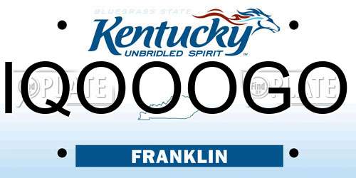 IQOOOGO Kentucky License Plate