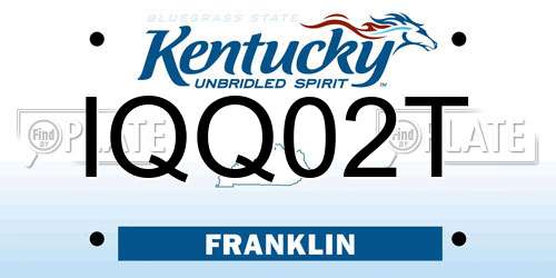 IQQ02T Kentucky License Plate