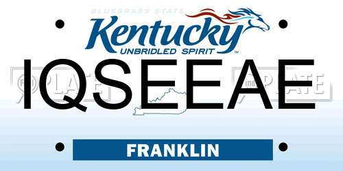 IQSEEAE Kentucky License Plate