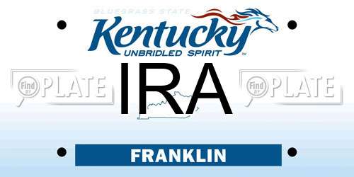 IRA Kentucky License Plate