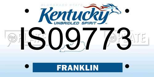 IS09773 Kentucky License Plate