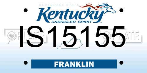 IS15155 Kentucky License Plate