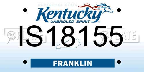 IS18155 Kentucky License Plate