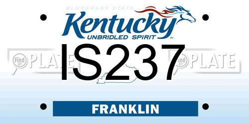 IS237 Kentucky License Plate