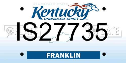 IS27735 Kentucky License Plate