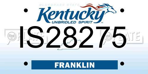 IS28275 Kentucky License Plate