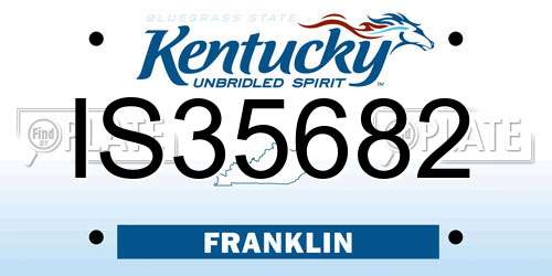 IS35682 Kentucky License Plate