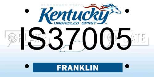 IS37005 Kentucky License Plate