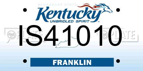 IS41010 Kentucky License Plate