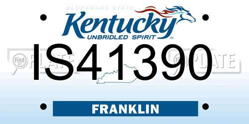 IS41390 Kentucky License Plate
