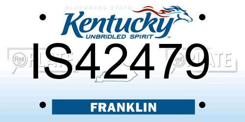 IS42479 Kentucky License Plate