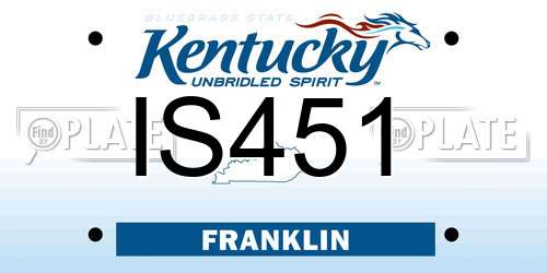 IS451 Kentucky License Plate