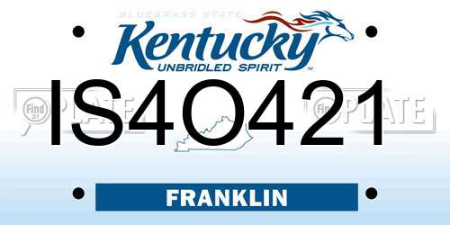 IS4O421 Kentucky License Plate