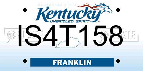 IS4T158 Kentucky License Plate