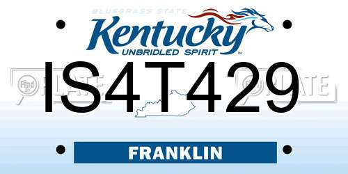 IS4T429 Kentucky License Plate