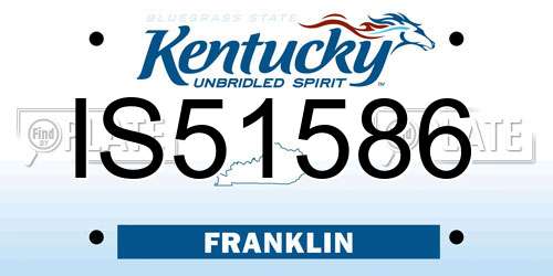 IS51586 Kentucky License Plate